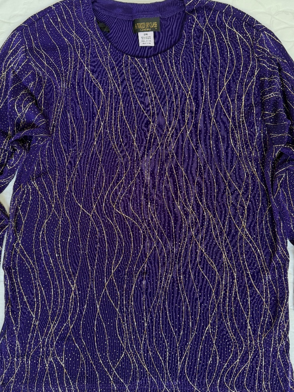 Women’s Top Purple Sparkle Sz S/M